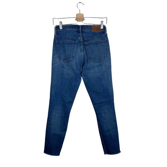 Madewell 9" High Riser Skinny Skinny Crop Jeans Sz 27 Distressed Raw Hem G1421 - Picture 5 of 11